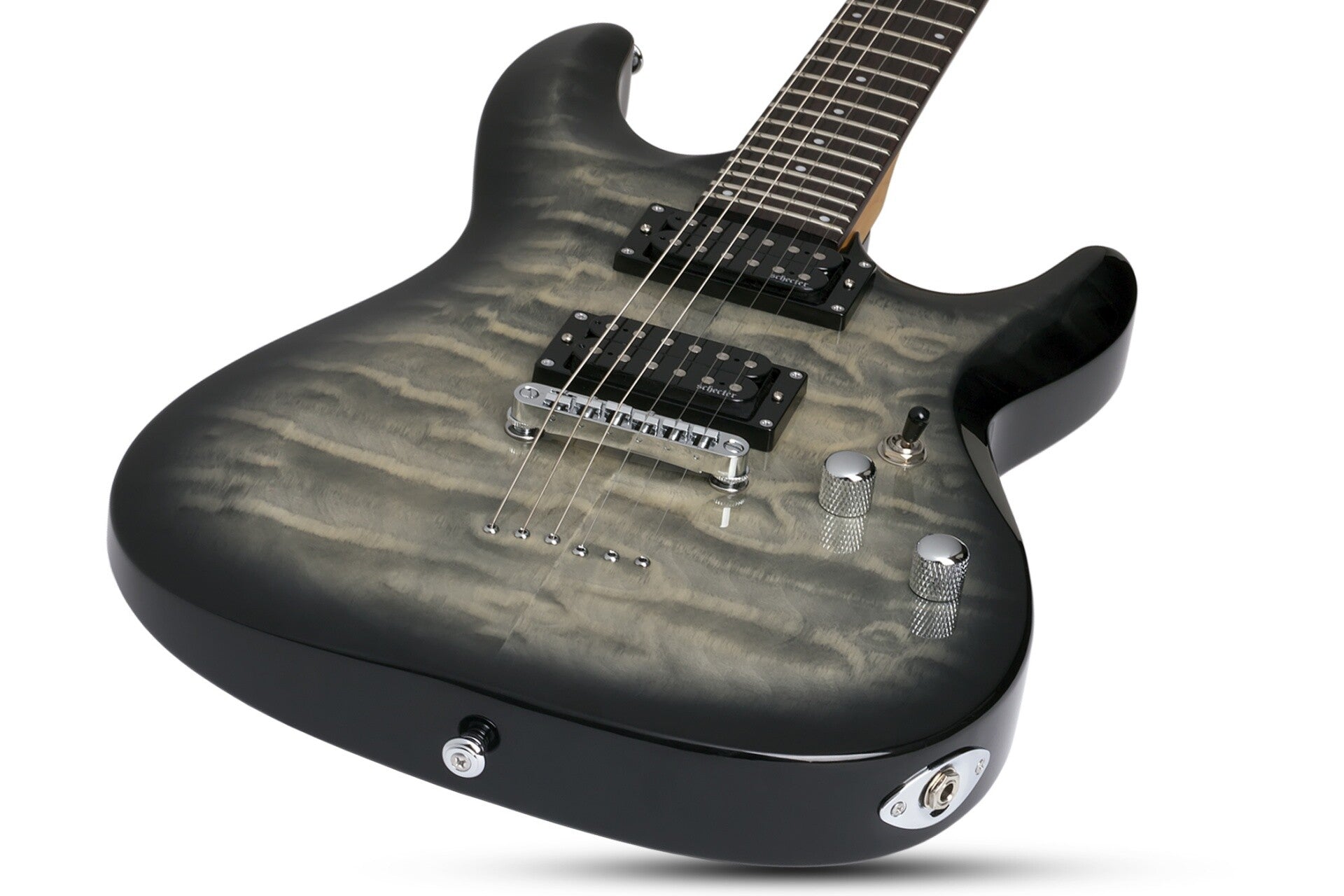 Guitarra Elétrica Schecter C-6 Plus Charcoal Burst - Vallis Music