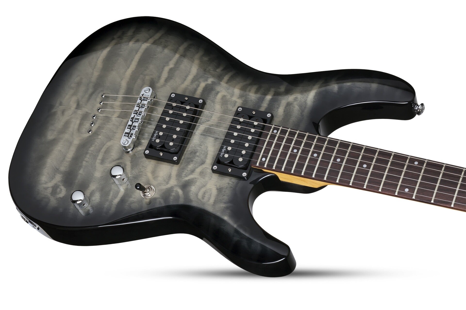 Guitarra Elétrica Schecter C-6 Plus Charcoal Burst - Vallis Music